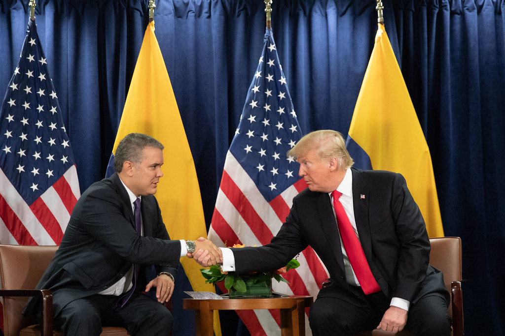Colombian President Ivan Duque and US President Donald Trump